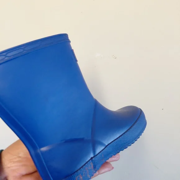 Hunter Toddler Kids Blue Rain Boots Size 6 - Picture 3 of 10